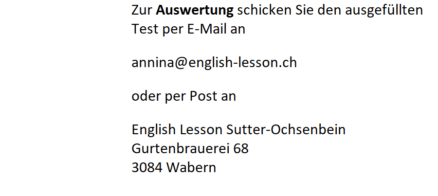 English-Lesson.ch > Kontakt